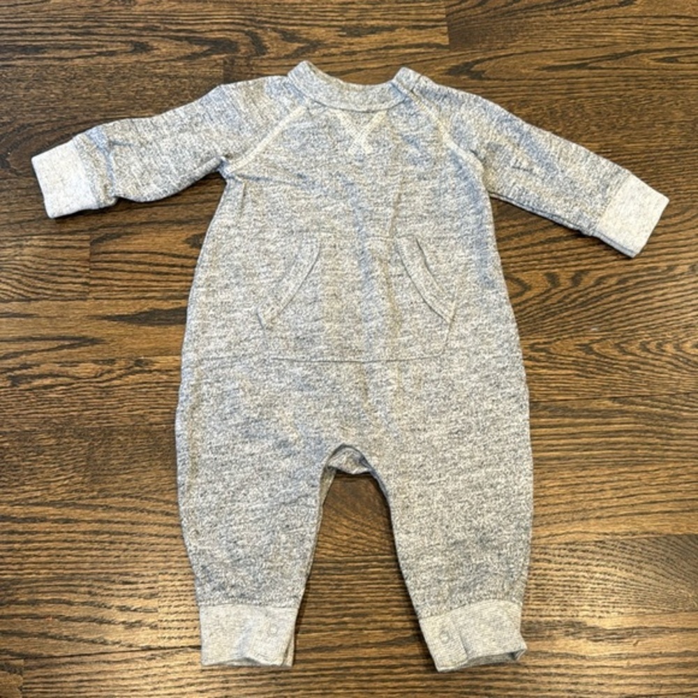 Gap sweater romper Larson marl one-piece long sleeve grey